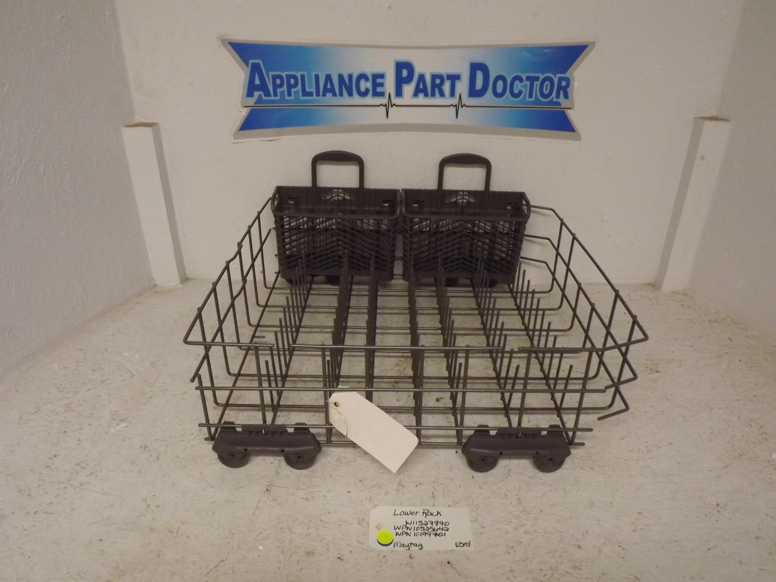 Maytag Dishwasher W11527890 WPW10525642 WPW10199701 Lower Rack Used Maytag Dishwasher W11527890 WPW10525642 WPW10199701 Lower Rack Used